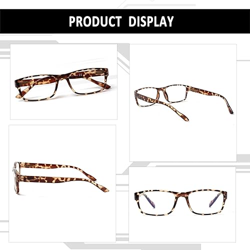 Miniatura 4 de NORPERWIS Paquete de 6 lentes de lectura para mujeres y hombres, lectores de bisagra de resorte para mujeres y hombres, lentes ligeros con bloqueo
