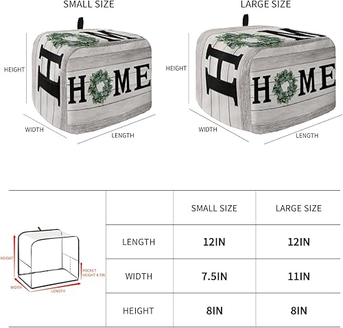 Miniatura 3 de Cubierta para tostadora de granja, 4 rebanadas, cubiertas de electrodomésticos pequeños para cocina, protector de utensilios para hornear, corona de