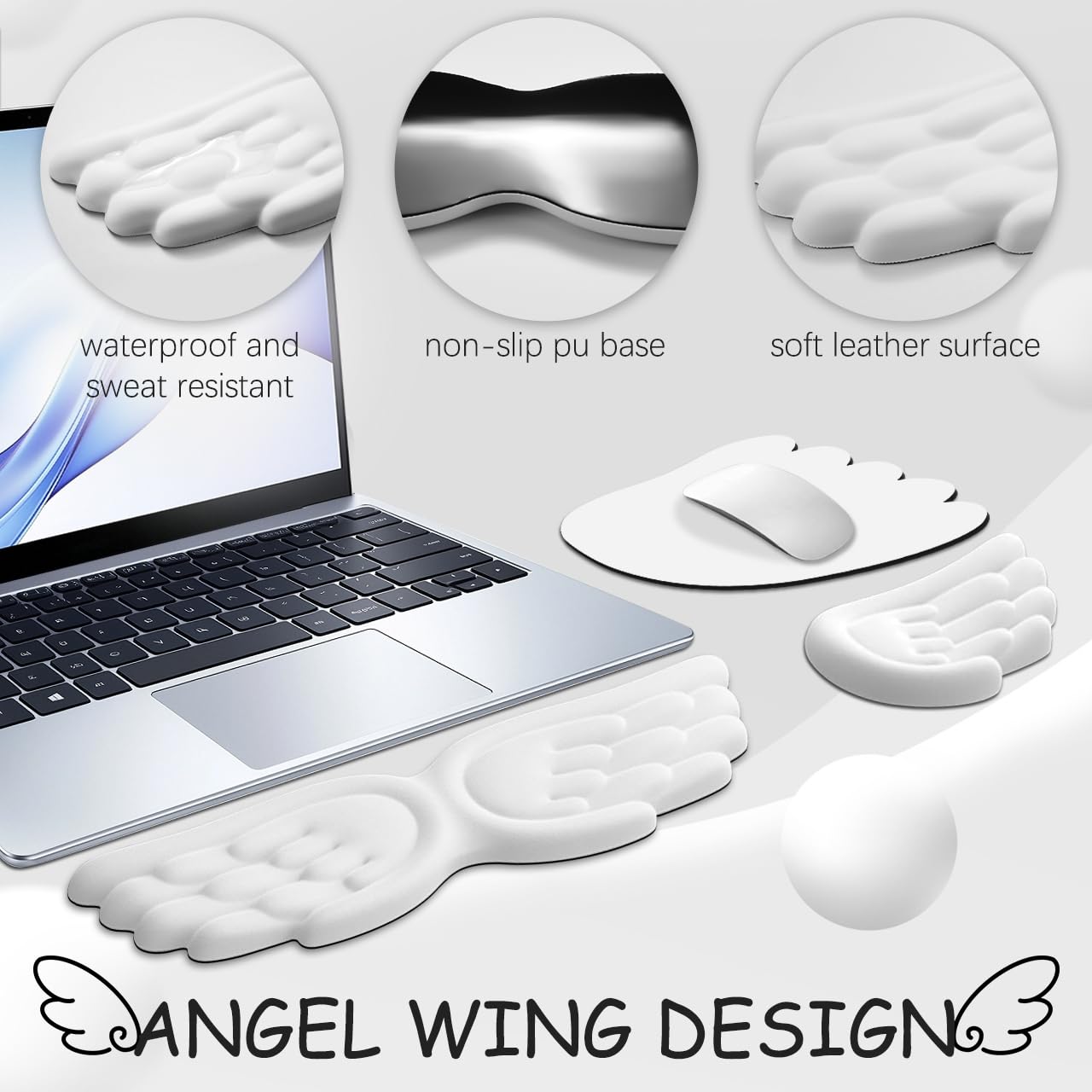 JIKIOU Angel Wing Wrist Rest - Ergonomic Comfort -7