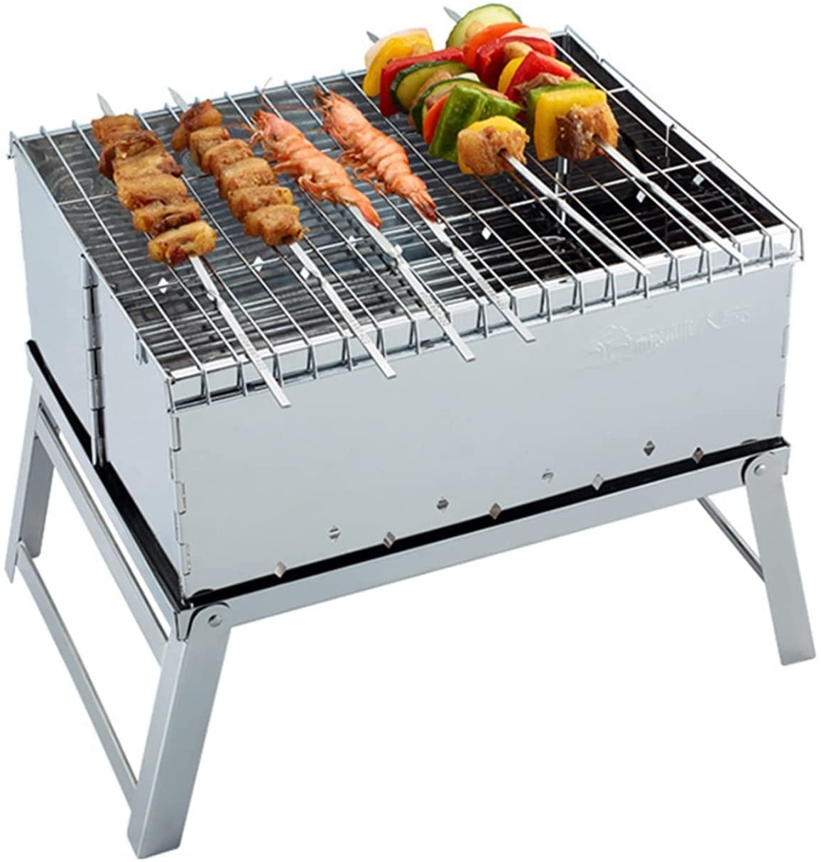 Grill Gazowy Ze Stali Nierdzewnej Mini Grill Na Węgiel Drzewny Przenośny Składany Grill Ogrodowy, Grille