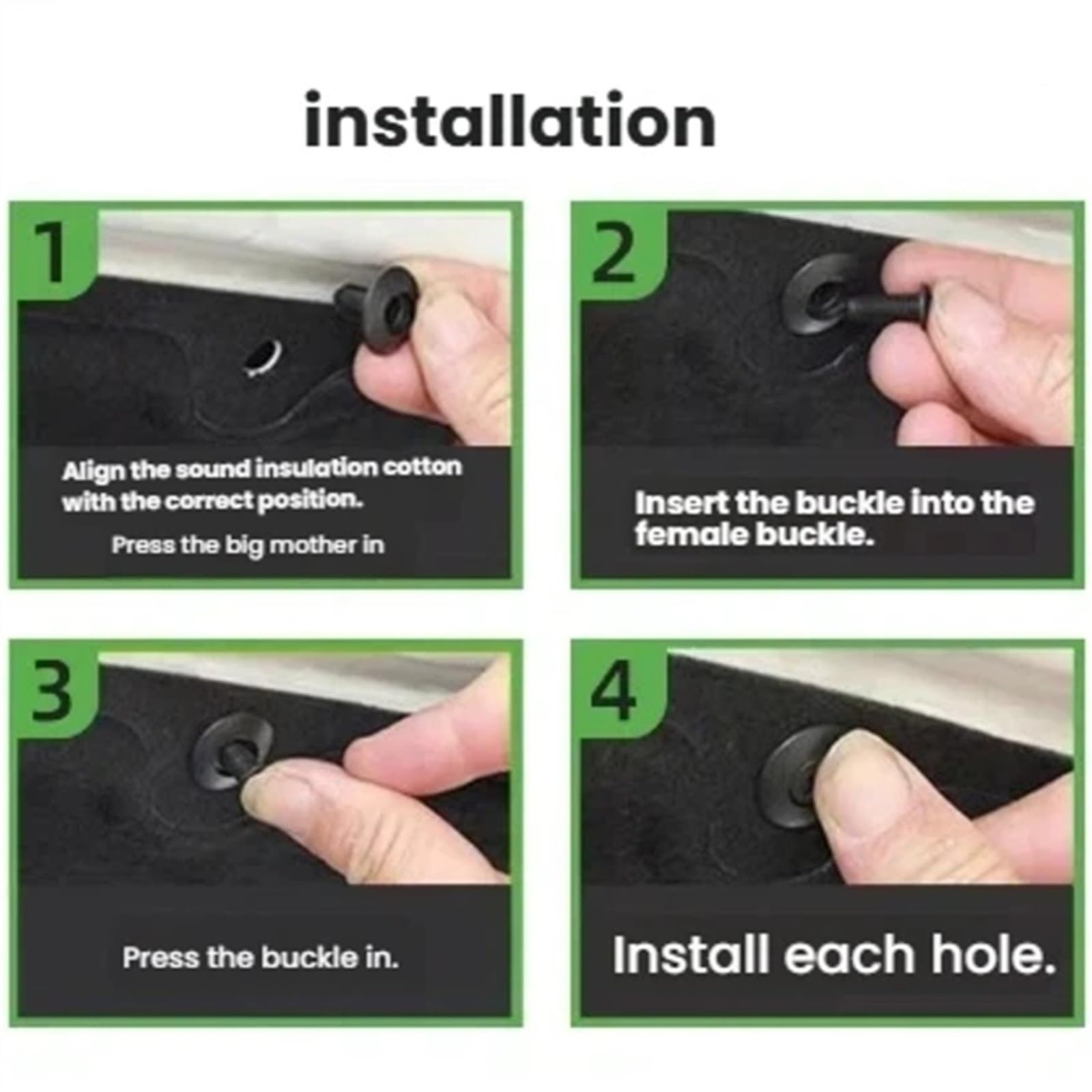 Compatibile con Toyota per Camry Tappetino Isolante Motore | 2019-2024 Cofano Anteriore Motore Isolamento Acustico Zerbino Pad Copertura Del Cofano Isolamento Pad(No aluminum foil)