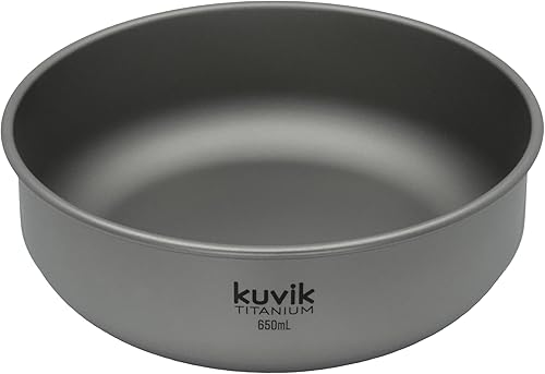Miniatura 2 de Kuvik Cuenco de titanio de 22.0 fl oz (22 oz) - Cuenco ultraligero y compacto para mochileros, campamento y supervivencia