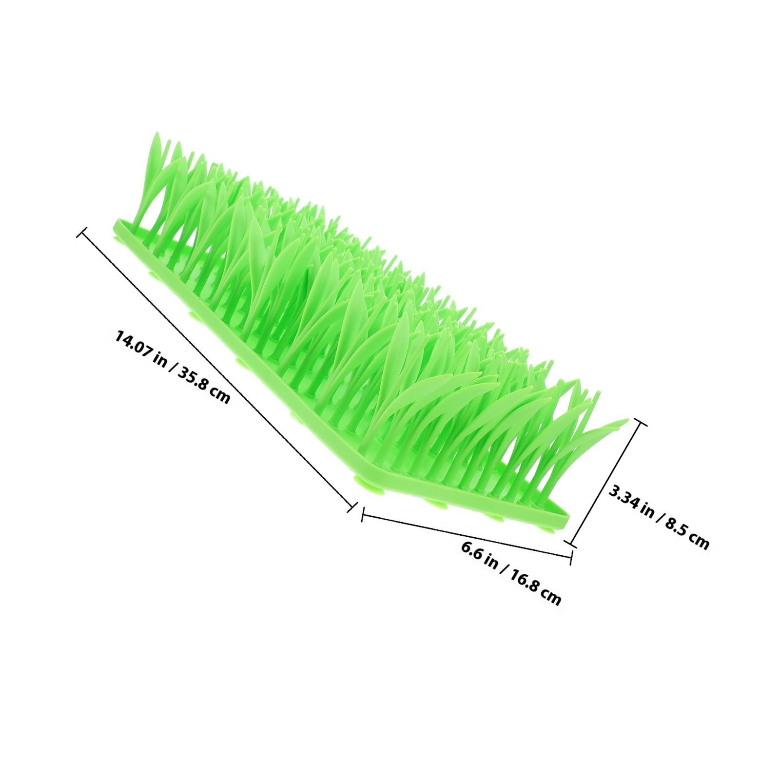 Silikon Grasmatte Slow Feeding Interaktive Futtermatte für Katzen und Hunde rutschfest Hellgrün