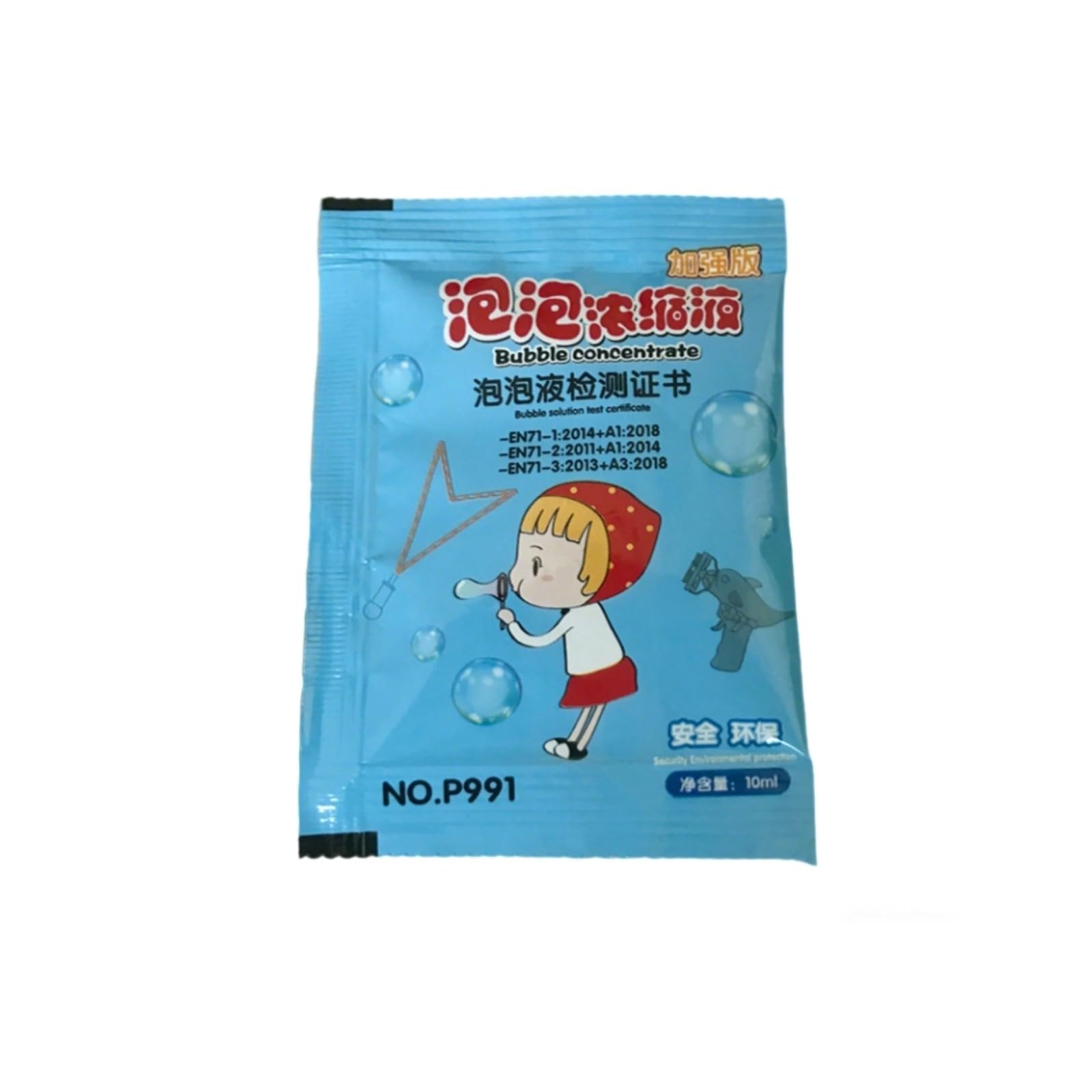 Concentrato per macchinari, altamente concentrato, a lunga durata, ricarica per bolle di sapone, 10 ml, soluzione perfetta per soffiare (Sky Blue, 5 x 3 cm)