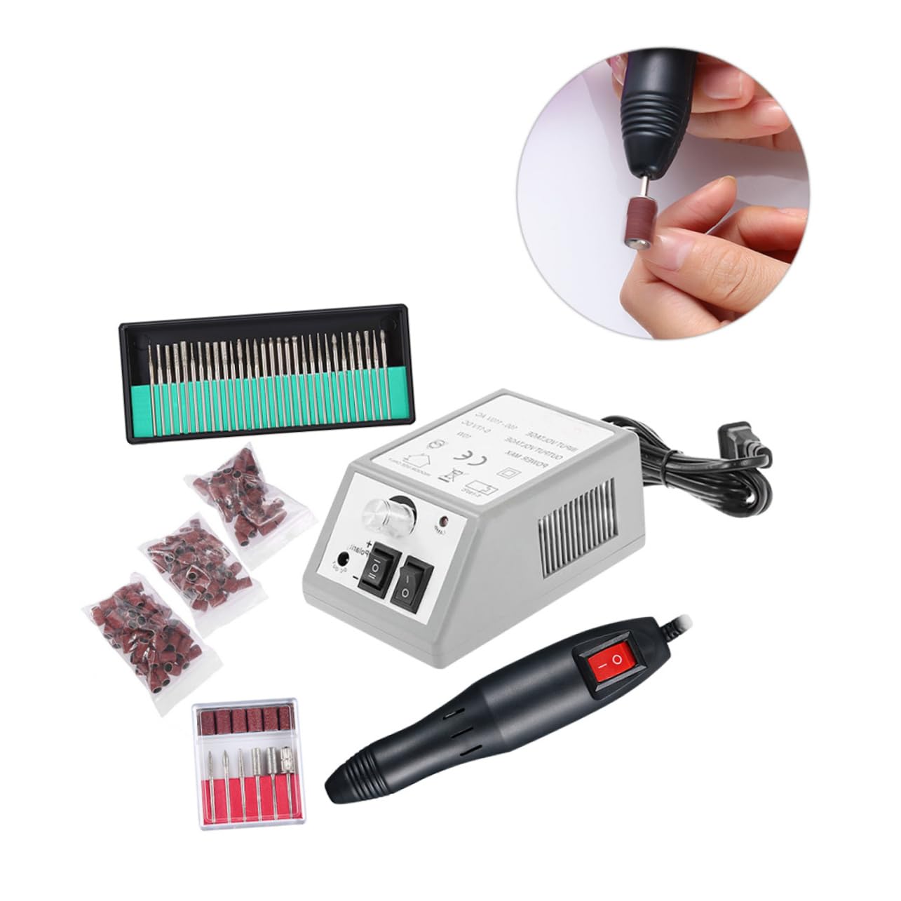Fresa Elettrica per Unghie Set Manicure, 20000 Giri/min