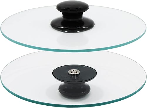 Miniatura 7 de Prensa de tocino, prensa redonda de tocino de vidrio templado y protector contra salpicaduras, 8 pulgadas de diámetro, tocino plano perfectamente