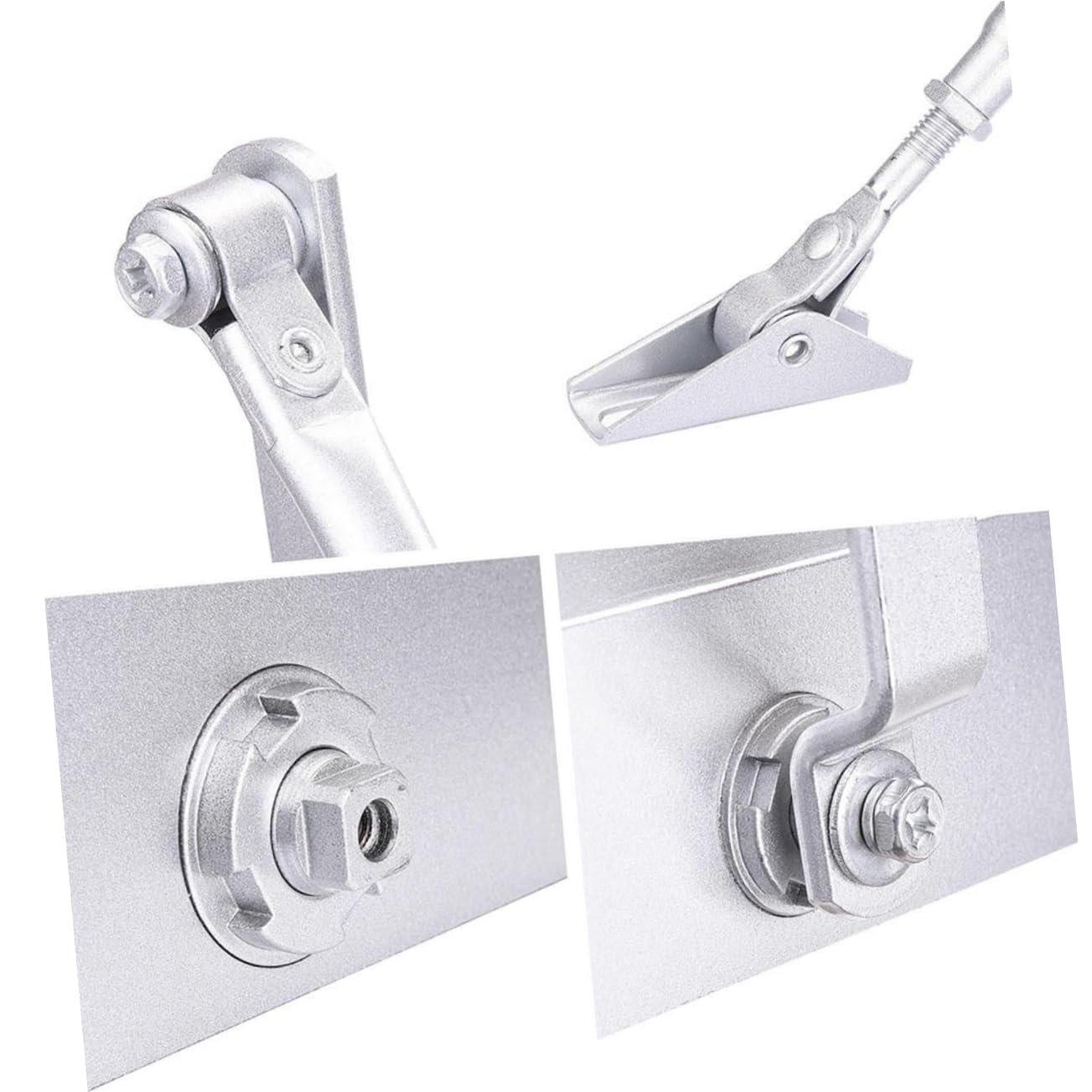 Grand Ferme-porte 75kg Taille 078, Fermeture Automatique 180° | Amortisseur en Acier Inoxydable Argenté, Vitesse Réglable en Continu, Fonction Butée 90° et Tampon