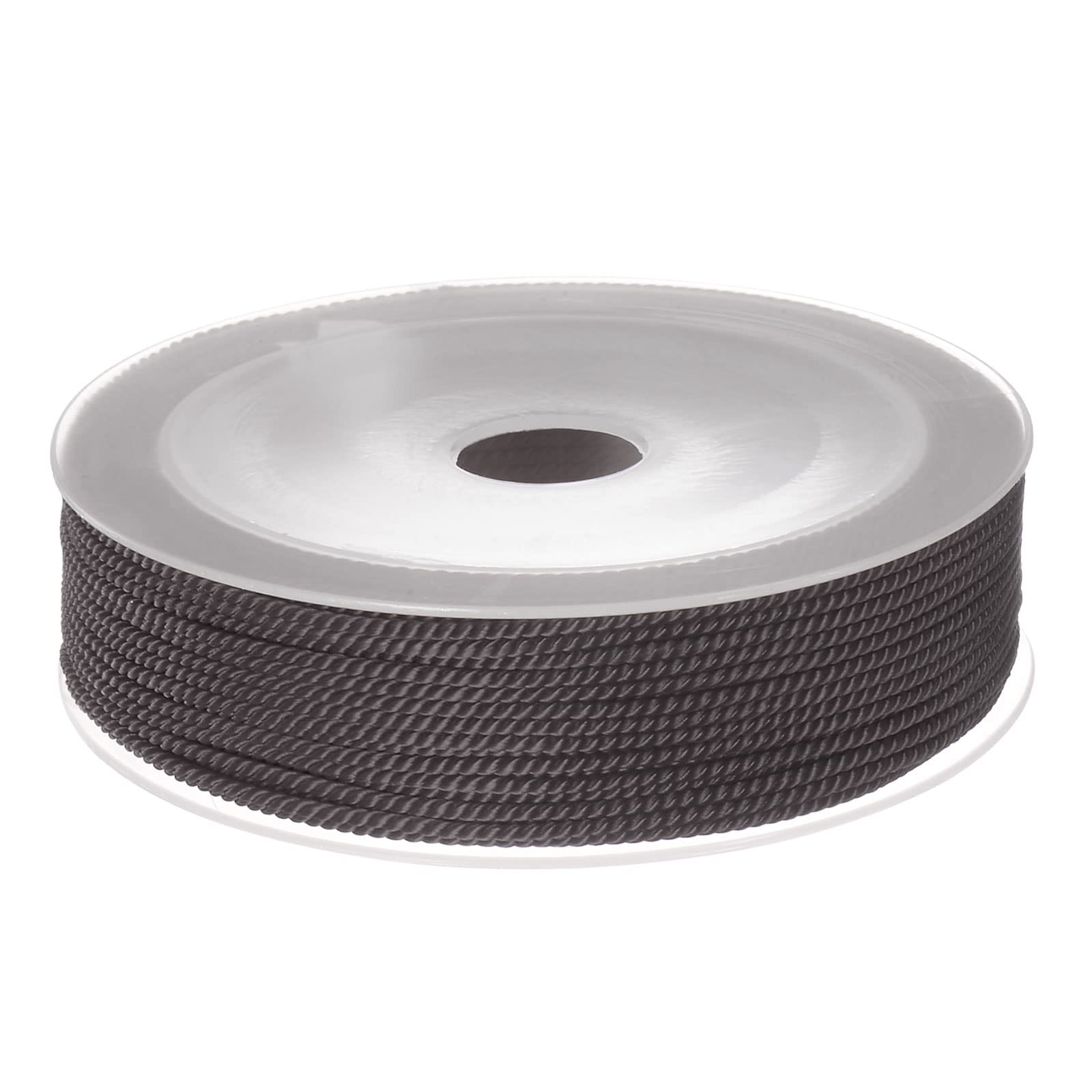 HARFINGTON Cordón de nailon trenzado para cuentas de 1,5 mm, 20 m, cuerda de nailon trenzado extra fuerte para manualidades, pulseras, joyería, café profundo