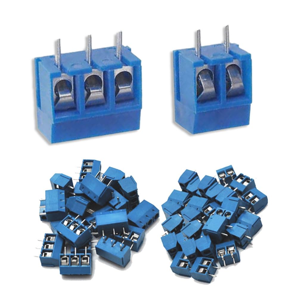 200 morsetti a vite da 5 mm, 2 pin/3 pin, PCB, morsetti a vite saldabili, 300 V, 16 A, per Arduino