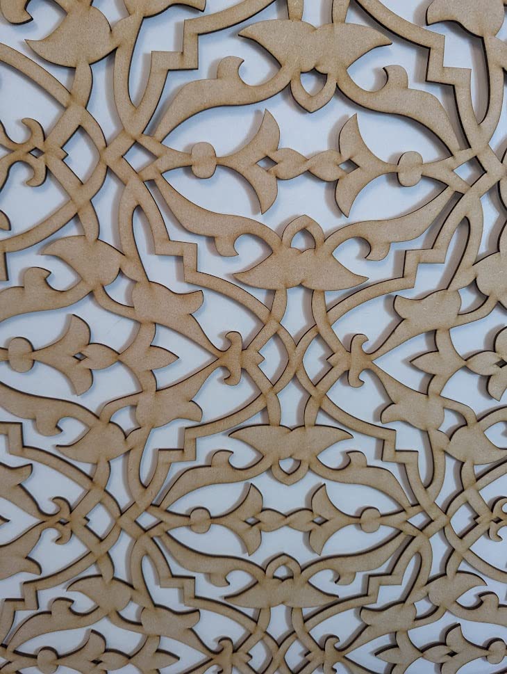 Rejilla de pared para radiador, panel de MDF perforado de 6 mm de grosor, 1200 x 610 mm, patrón E88M6