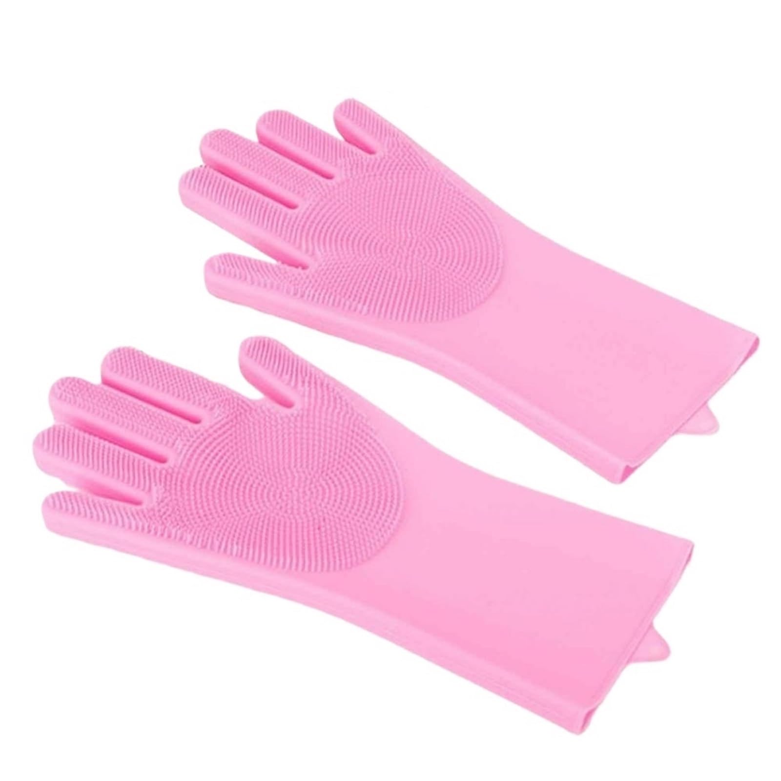 guanti puliti, Guanti da cucina in silicone for lavare i piatti for uso domestico(A1)