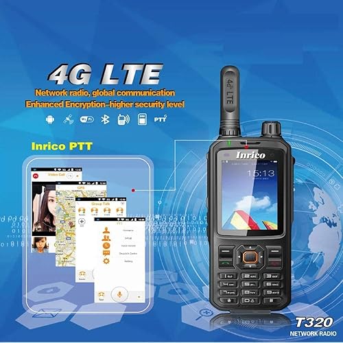 Miniatura 3 de Radio de red T320 4G WiFi Bluetooth Radio móvil desbloqueada Android 7.0 GSM compatible con Zello Real PTT