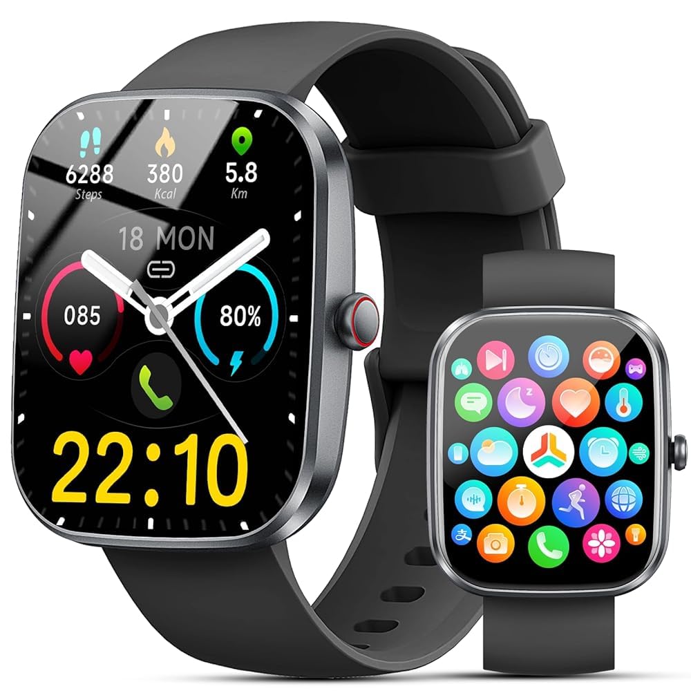 2026 Reloj Inteligente Hombre Mujer, 1.96" Smartwatch con Llamadas Bluetooth y W