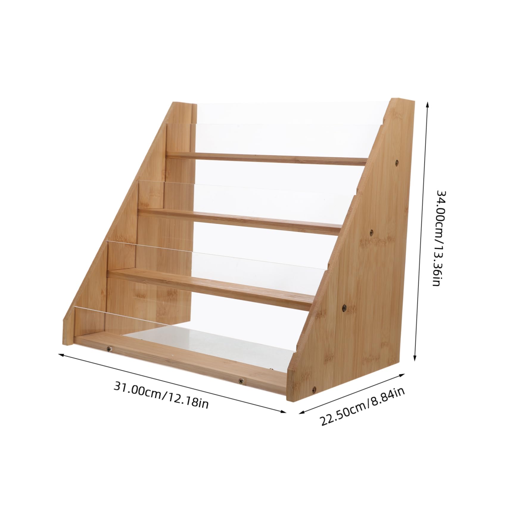 Présentoir pour et Ranger Cartes Design Multilayer Organisateur de Cartes de en Bambou et Acrylique Support Pratique pour et Ranger Cartes pour Mariages et Anniversaires