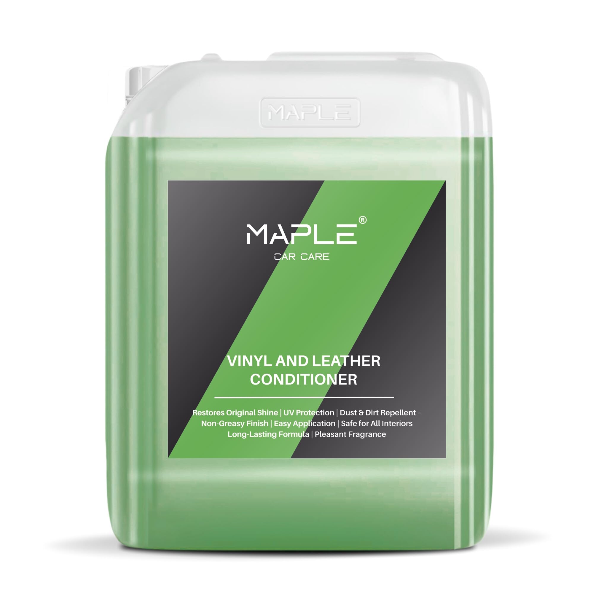 Maple Car Care Vinyl & Leather Conditioner (5 Litre) | Car Interior Cleaner & Protectant for Leather Seats, Dashboard & Upholstery | UV Protection, Restores Shine & Non-Greasy Finish-image-23