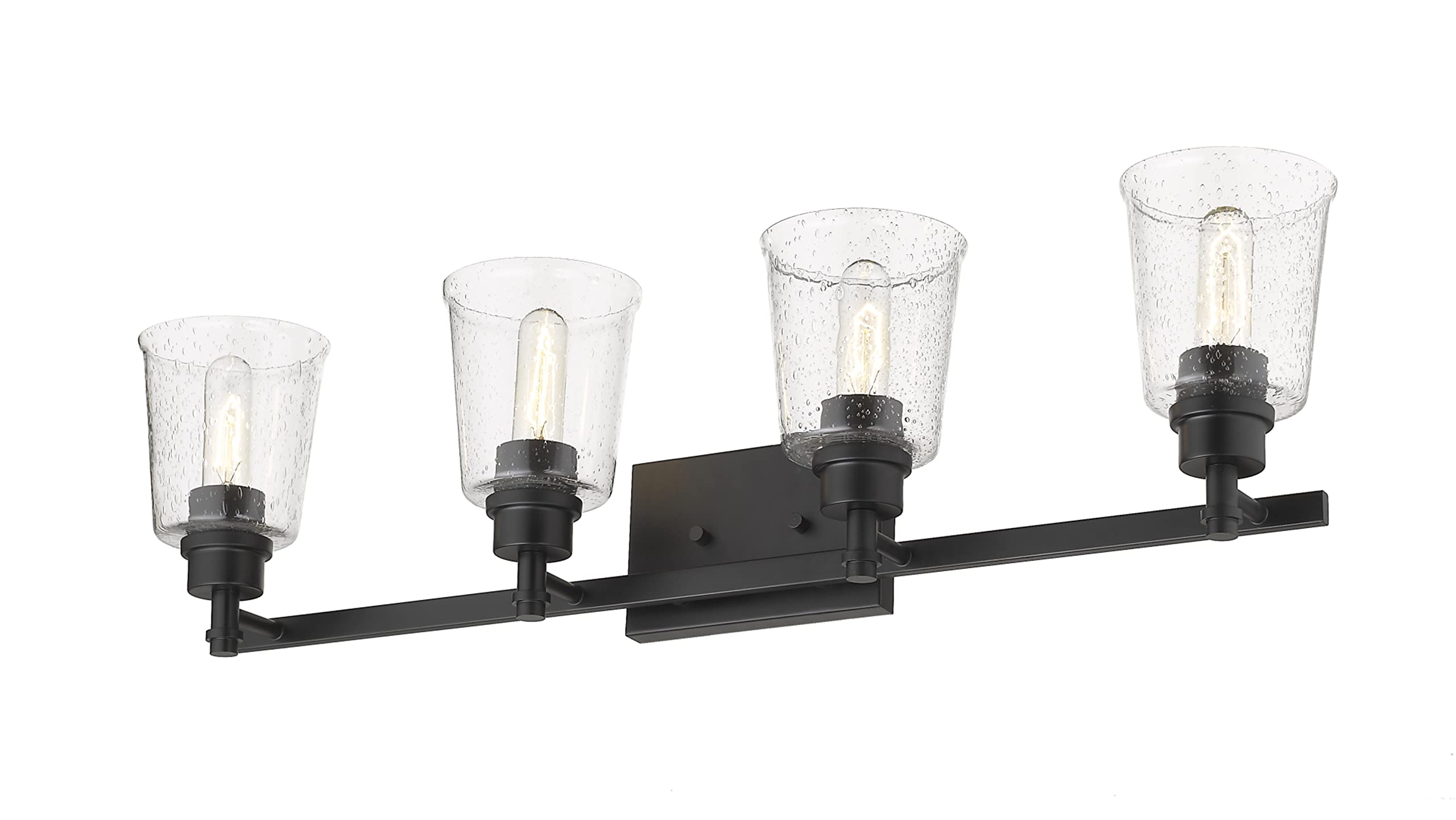 ブラックゾーン 4枚 Z-Lite 464-4V-MB 4 Light Vanity, Matte Black - Amazon.com