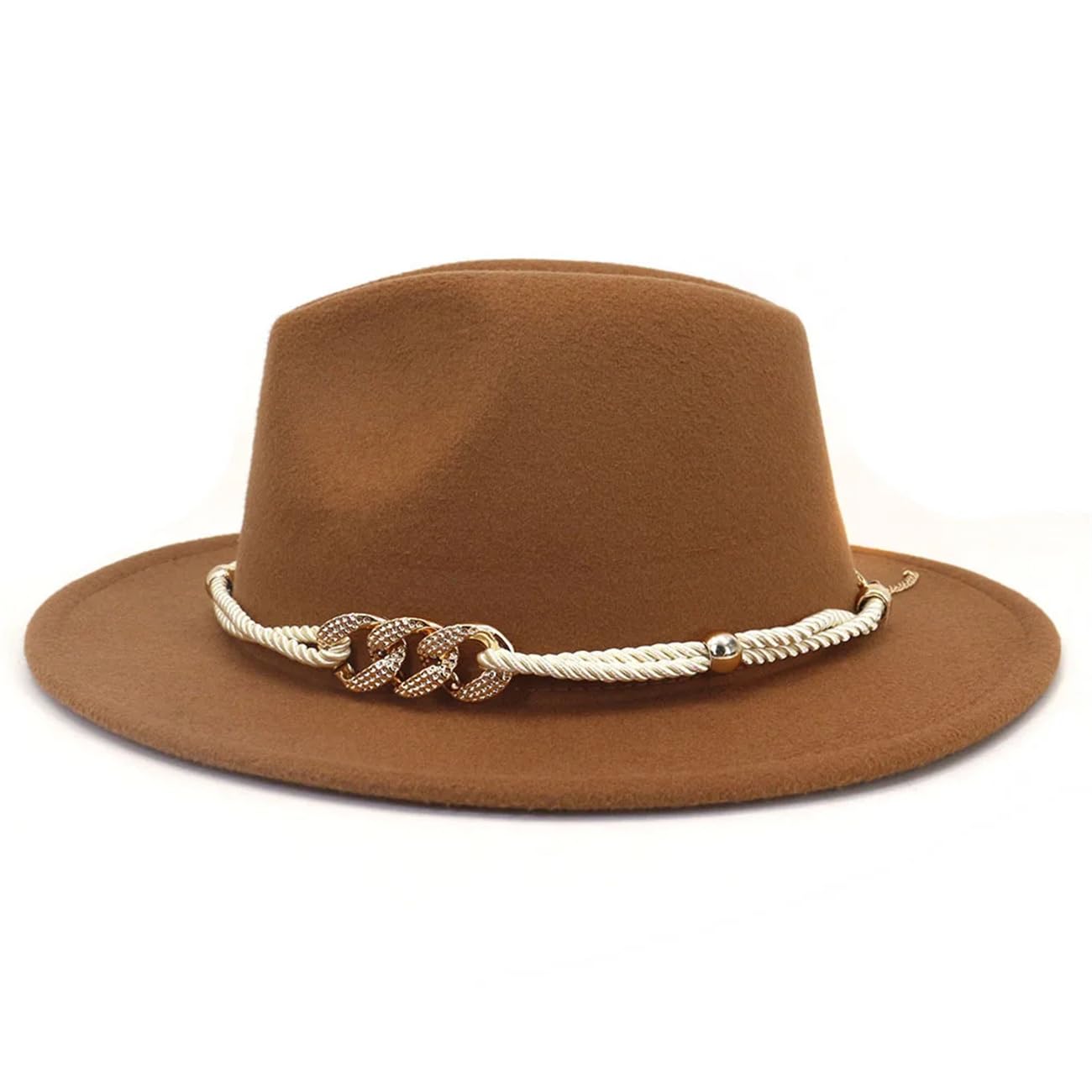 Cappello da donna in feltro Fedoras Autunno Inverno Big Brim Lady Vintage Chiesa Jazz Cappelli