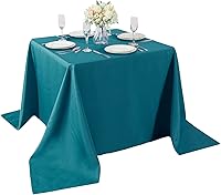 Vista 101 de Rectangle Tablecloth 90x132 inch Washable Polyester Fabric Table Cloth for Wedding Party Dining Banquet Decoration（90x132, Turquoise）
