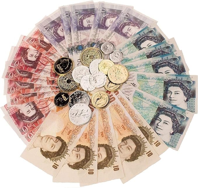 New Edition Prop Money UK Pounds GBP Bank - Realistic Fake Money for Film, TV, and Pranks - £15 Denomination (Pack of 5)