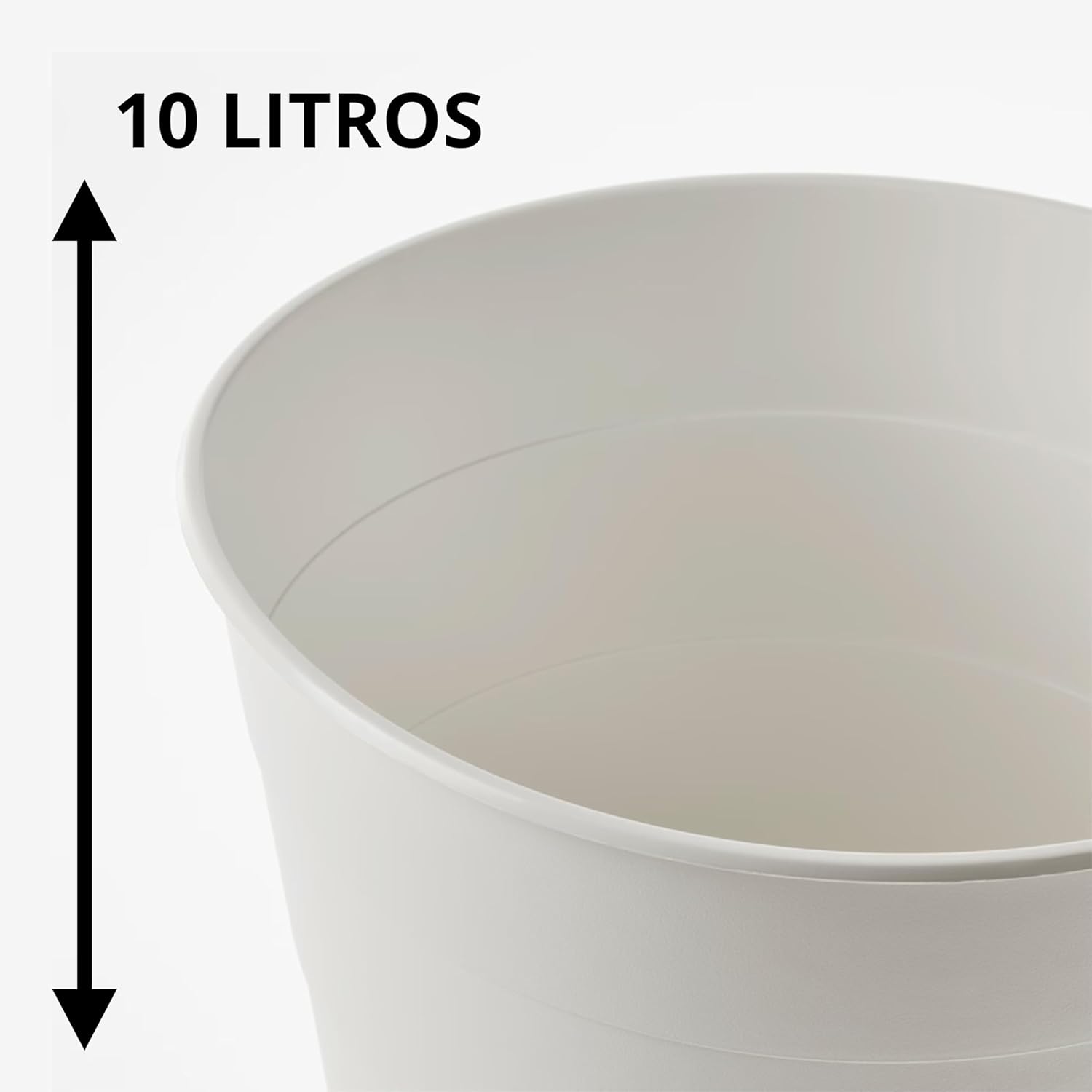 10L Trash Can – Compact and Eco-Friendly for Your Home (White, 4pcs)
