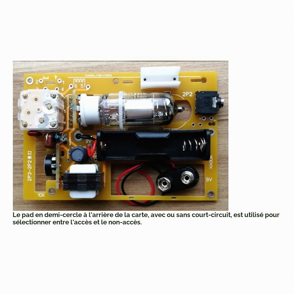 Kits de Bricolage 2P2 Tube éLectronique Lampe Simple Radio à Ondes Moyennes Kits Radio 2P3