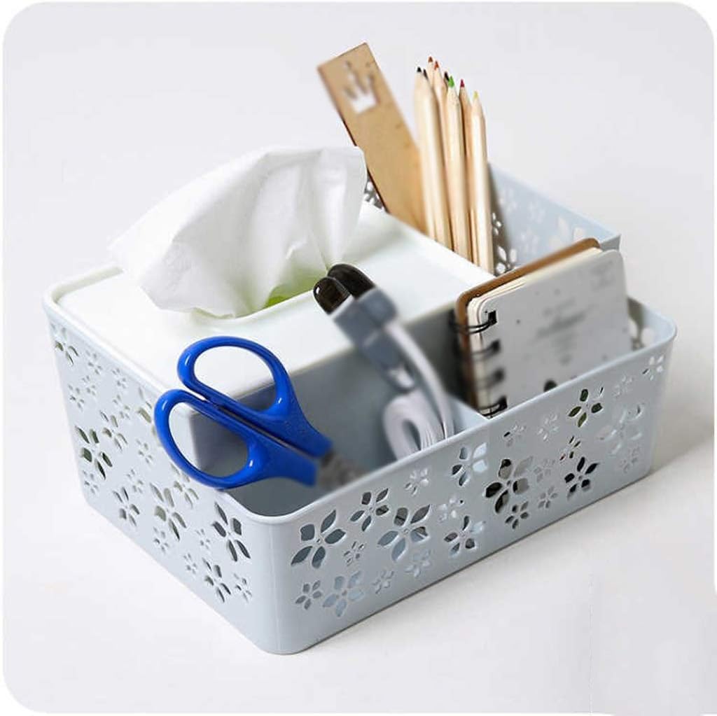 Generic Plastic Hollow Pattern Living Room Tissue Box Cover Family Home Kitchen Tray for Hotel or Office(OneColor) image 3