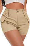 Women&apos;s Y2K High-Waisted Cargo Shorts – Stylish&comma; Slim Fit with Pockets
