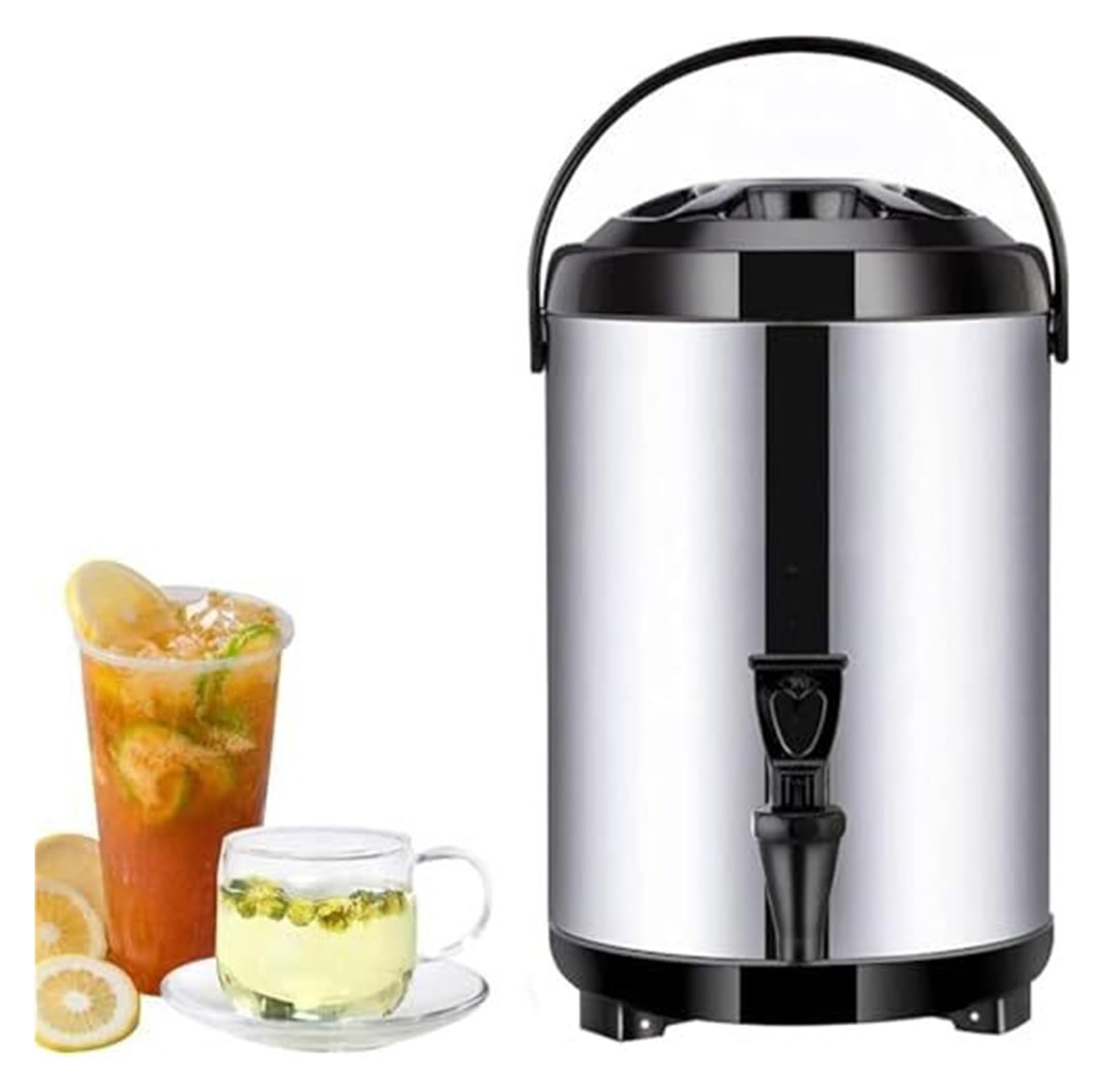Urna per caffè isolata in acciaio inox, erogatore di acqua calda con rubinetto, ideale per uffici, eventi e uso commerciale, perfetta per caffè, tè e bevande, diverse capacità disponibili