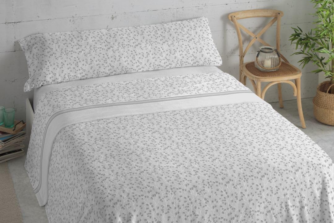 TEJIDOS EL MUNDO SÁBANAS TÉRMICAS CORALINA Ceres - 180 cm., Gris