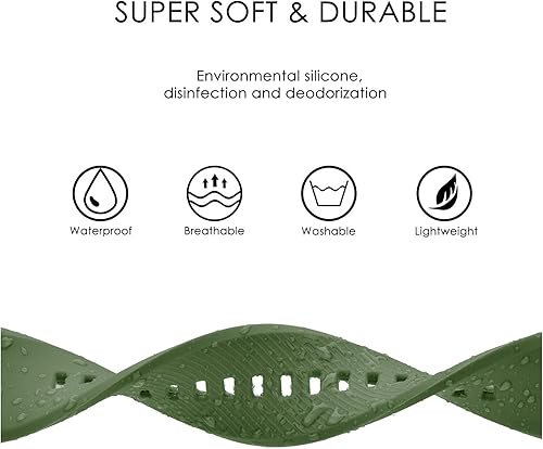 Miniatura 7 de BISONSTRAP Correa de reloj de 0.709 in, 0.748 in, 0.787 in, 0.827 in, 0.866 in, correas de silicona de liberación rápida para hombres y mujeres