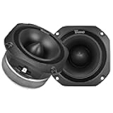 Super Tweeter 4 Inch TPT-ST25 Black, 8 Ohm, 900 Watts Max, 107 dB, 1.5 in Voice Coil, HIgh Sensitivity, Slim Profile Bullet Tweeters Speakers for Pro Audio (Pair)