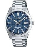 Edifice &vert; EFV160D Series &vert; Date Indicator &vert; Stainless Steel &vert; 100M Water Resistant &vert; Analog Watch &vert; Silver&sol;Blue