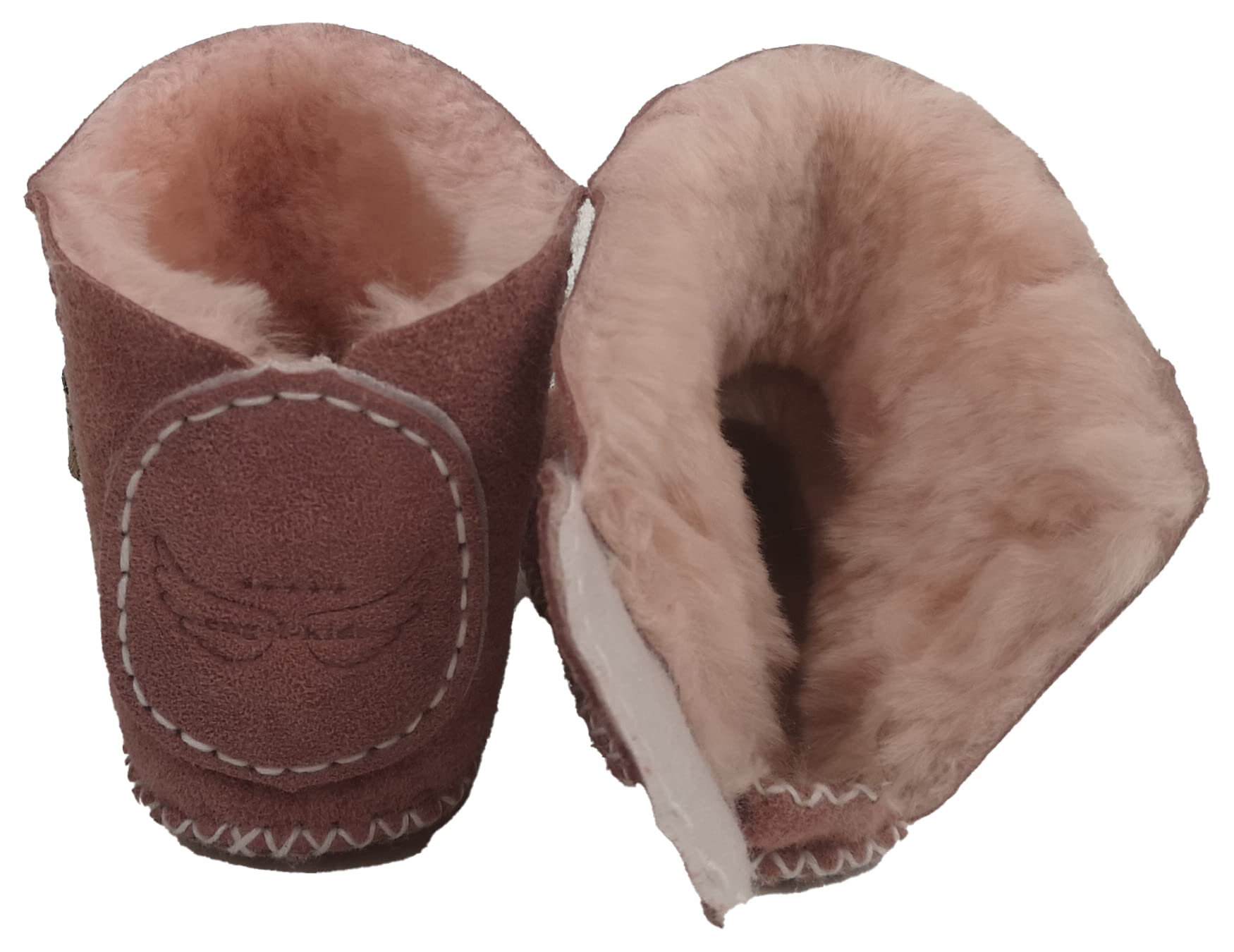 Reissner Lammfelle Engel Baby Booties Modell Paris aus Lammfell mit Klett Fersenverschluss