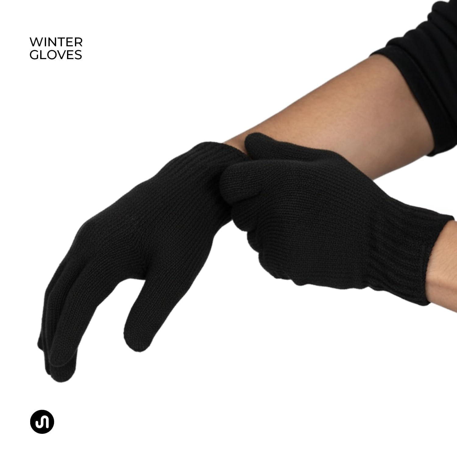 Besque Winter Gloves for Men & Women with Touchscreen Finger Bike Winter Hand Gloves for Men Woolen Winter Gloves for Women Thermal Hand Gloves for Winter Warm Gloves Winter Wear Unisex (Zed Black) 2