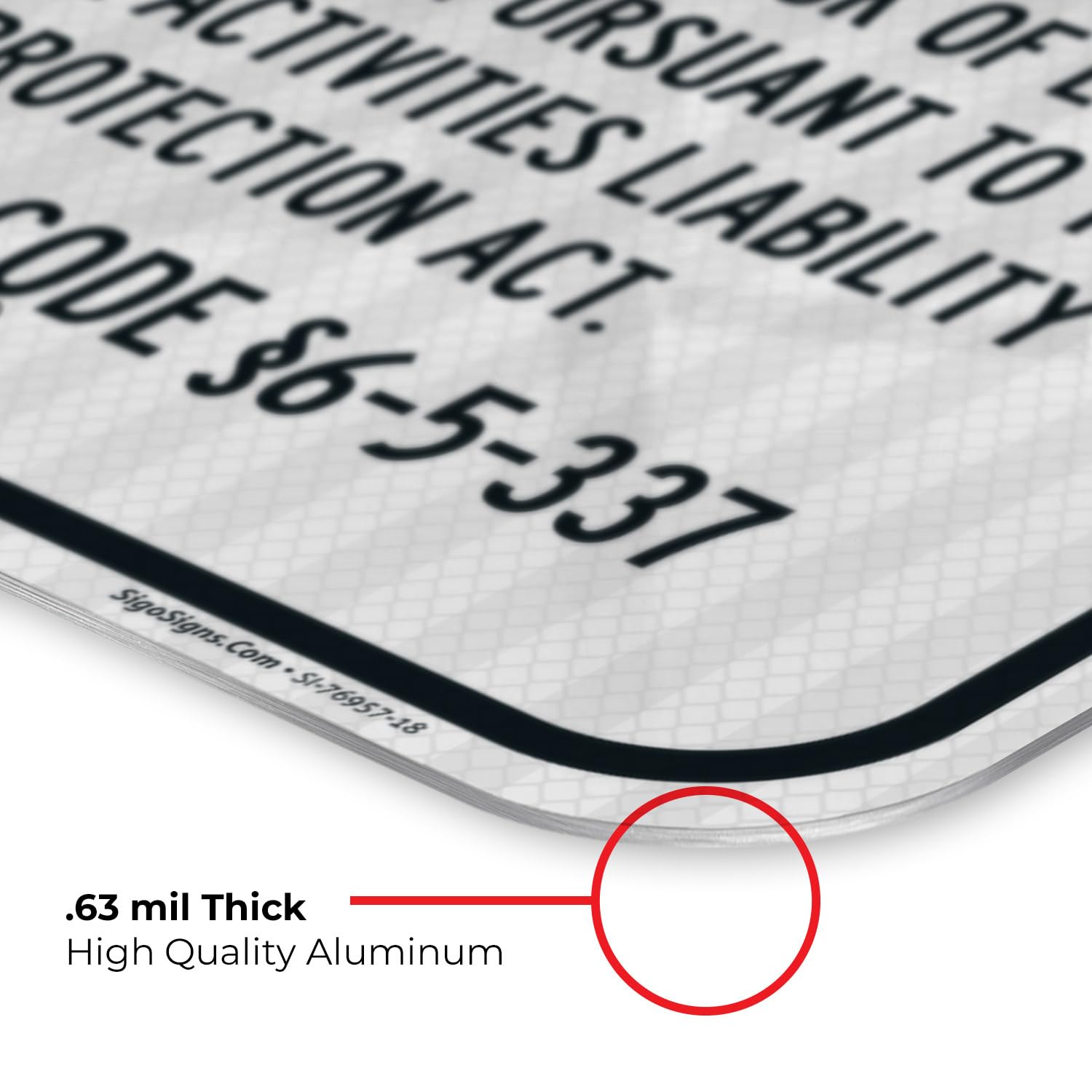 Warning Under Alabama Law an Equine Activity Sponsor is Not Liable for an Injury Sign, 12x18 Inches, 3M EGP Reflective .063 Aluminum, Fade Resistant, Made in USA