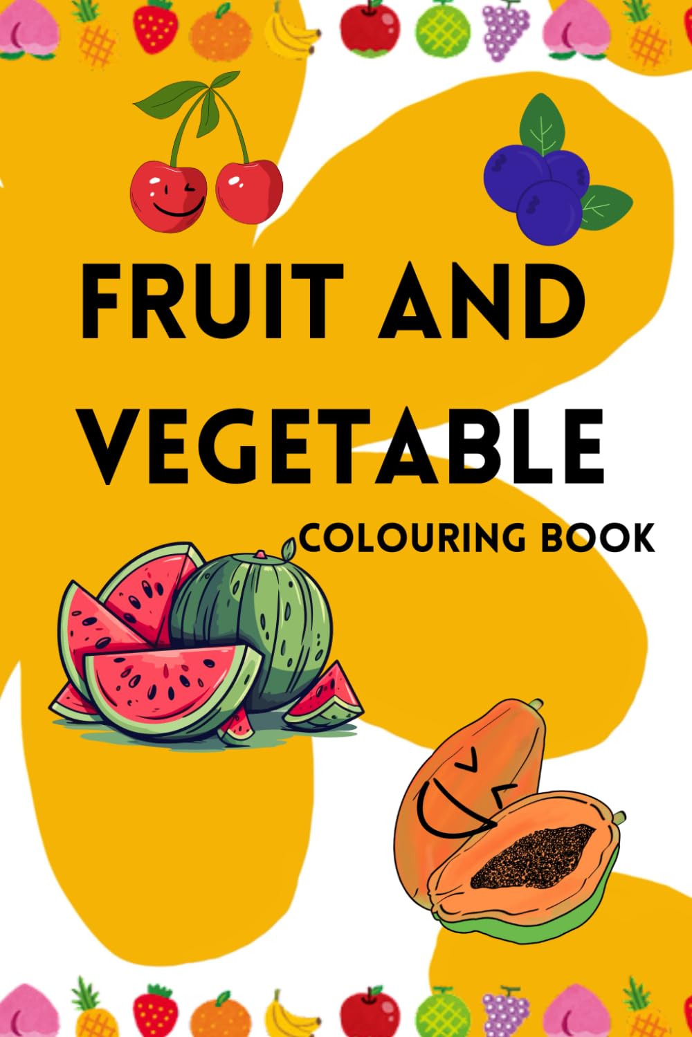 Fruit and vegetable: Colouring book
