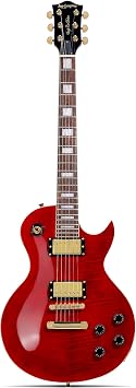 Leo Jaymz SC Series Electric Guitar Mahogany Body, Laurel Fingerboard, Dual Humbuckers, Stainless Steel Frets, Tune-O-Matic Bridge, C Neck, 181 Tuners Royal Red