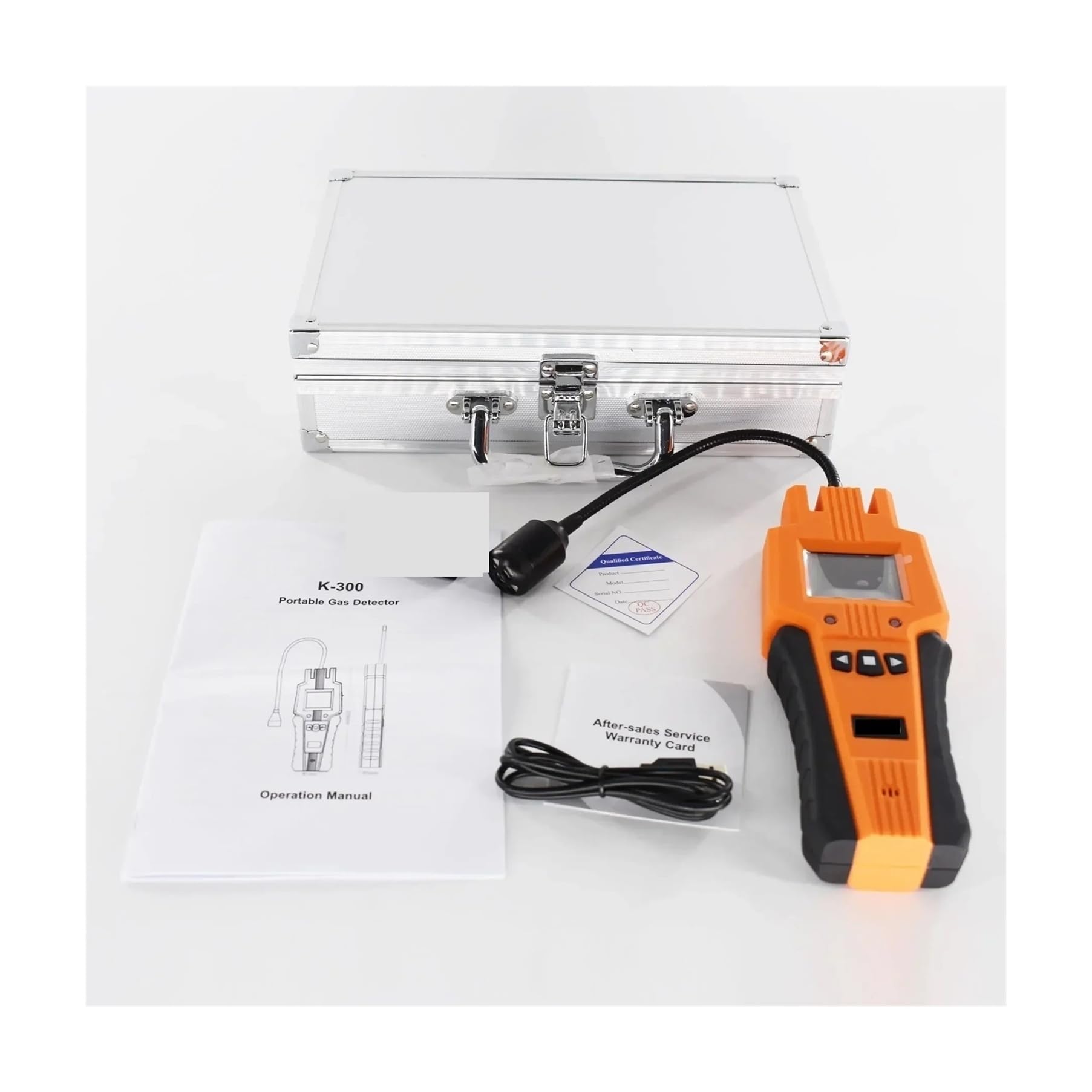 Détecteur de gaz, Détecteur de gaz hydrogène Portable K-300 Analyseur fuites H2 numérique Alarme sonore et visuelle par Vibration