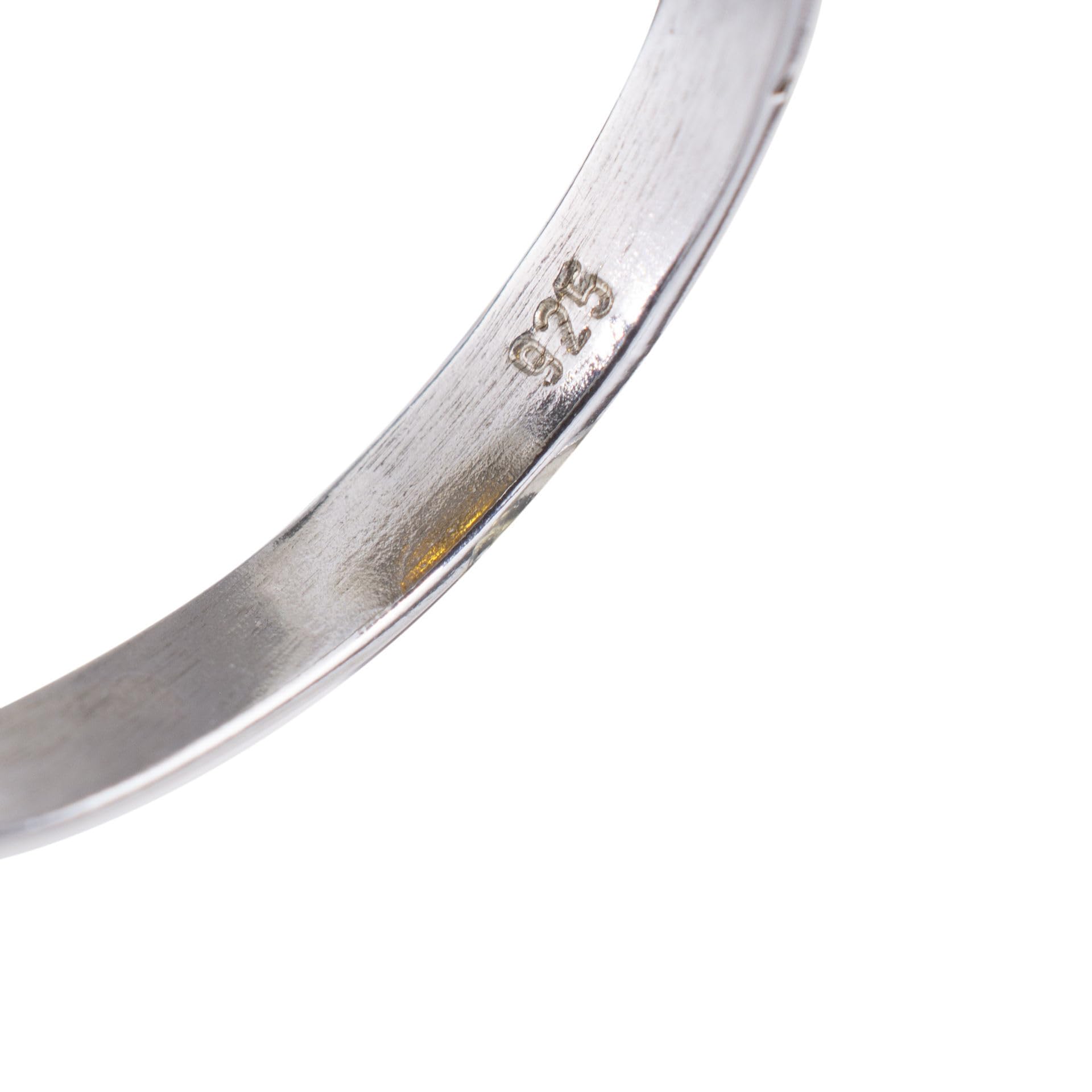 HolidayGiftShops Sterling Silver Rectangle Honey Baltic Amber Ring Makell