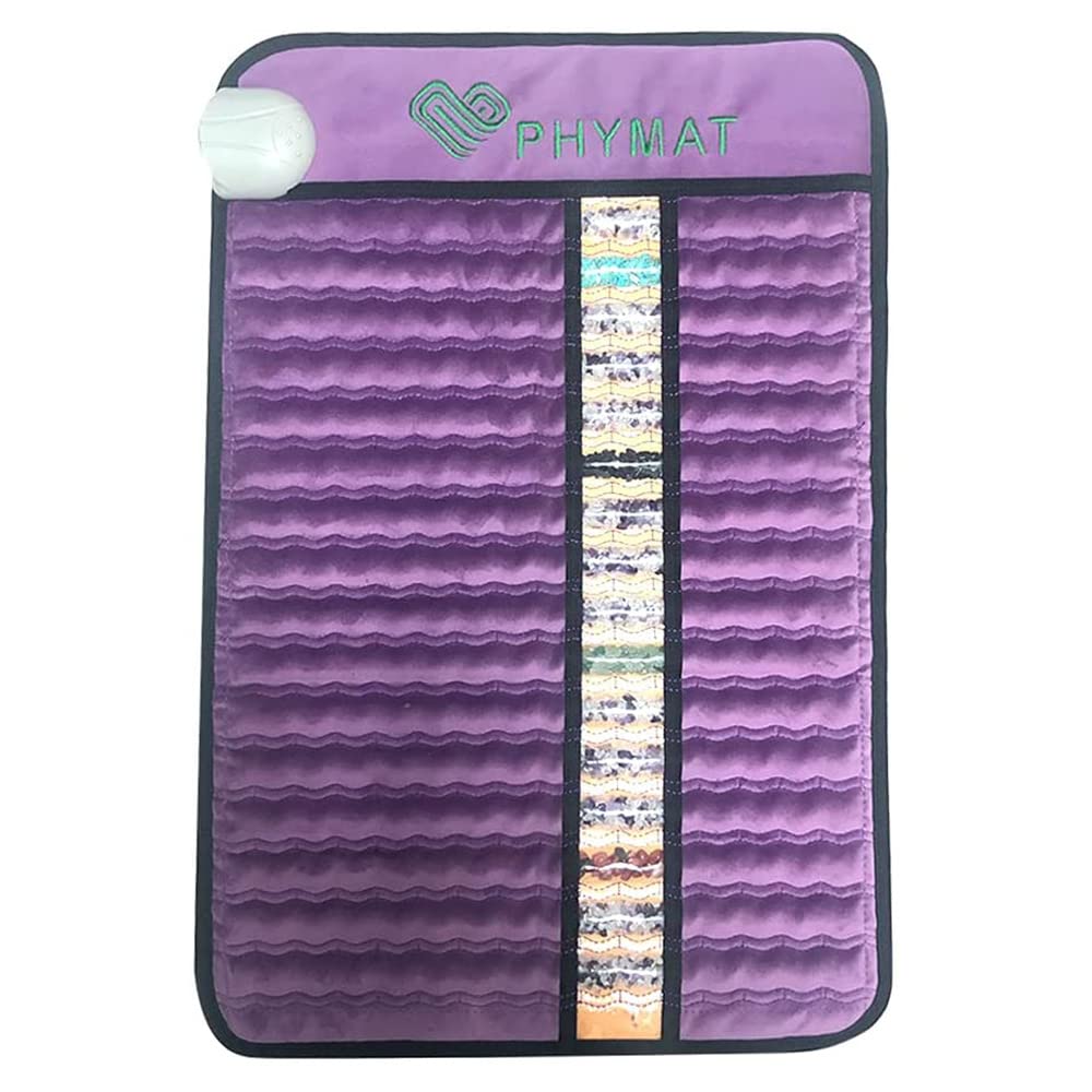 PHYMAT Ametista Infrared Heating Pad Ametista - Tappetino riscaldante a infrarossi a infrarossi, in cristallo naturale, per schiena, fianchi, cosce (60 x 40 cm)