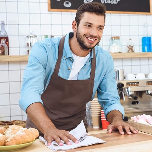 Miniatura 7 de Harina Sack - Toallas de cocina blancas Paquete de 12 28 x 28 pulgadas Toalla de cocina suave y absorbente Toallas de bar de 100% algodón hilado