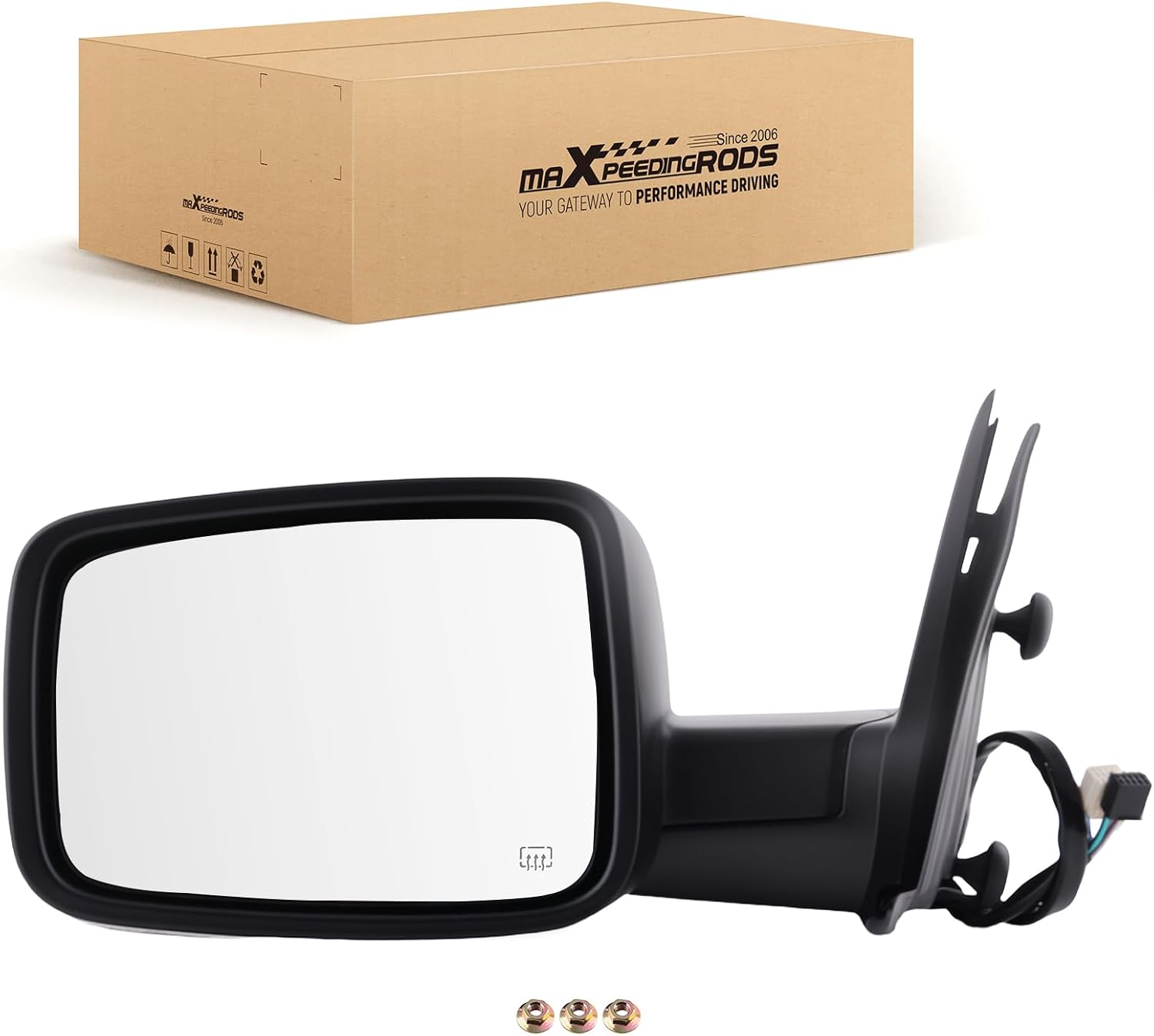 maXpeedingrods Pair Driver & Passenger Side View Mirrors Power for Dodge Ram 1500 2009-2018, Ram 2500 3500 2010-2018, 1500 Classic 2019-2024 Heated Manual Folding Temperature Sensor Turn Signal