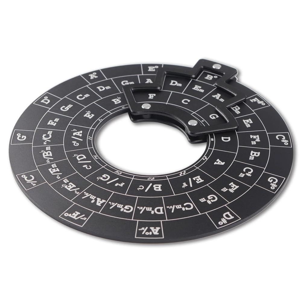 Ribinuod Circle of Fifths Wheel Guitar Chord Wheel Wooden Melody Tool Musical Chord Wheel for Musicians Guitar Accessories - Image 2