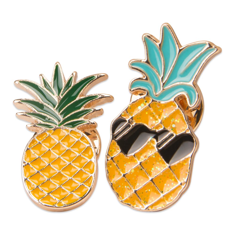 Amazon.com: ZORZA 2Pcs Alloy Pineapple Pin Colorful Cute Enamel Pins ...