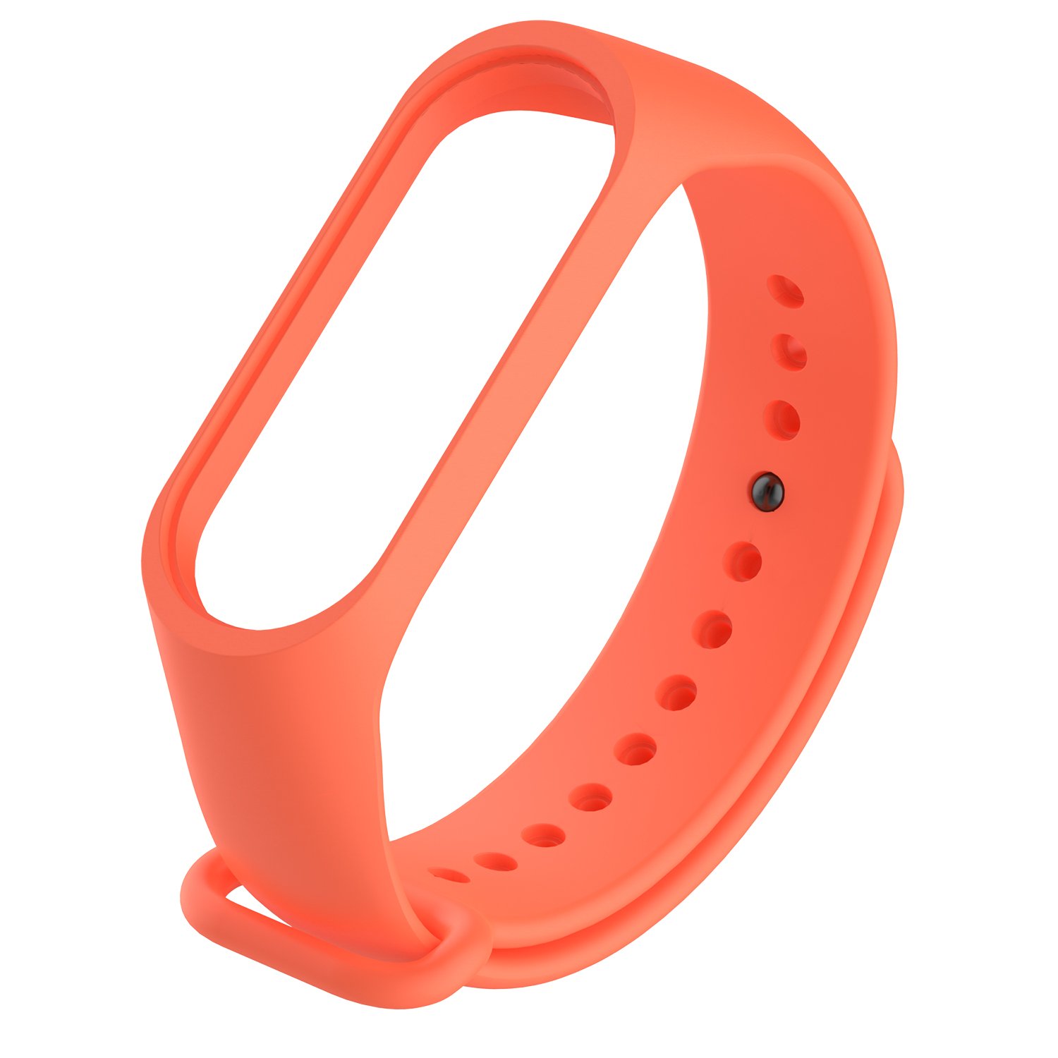 XIHAMA Strap for Xiaomi mi Band 4/3, Leather Replacement Band Fitness Sports Bracelet Wristband with Metal Clasp (Orange)