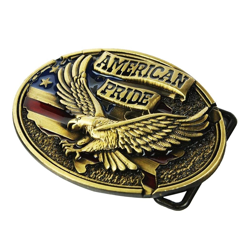 enakshi (label) Antique Engraved Golden Eage American Pride Belt Buckle West Cowboy Buckle|Clothing Shoes & Accessories | Mens Accessories | Belt Buckles-picture-44