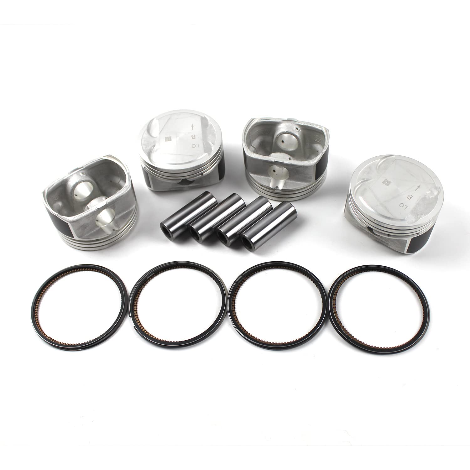 Engine Piston & Rings Kit, Compatible with Kia Forte Forte5 Forte Koup Tucson 2.0L 2010-2013, Automotive Replaces Part 23410-2G000 23040-2G200