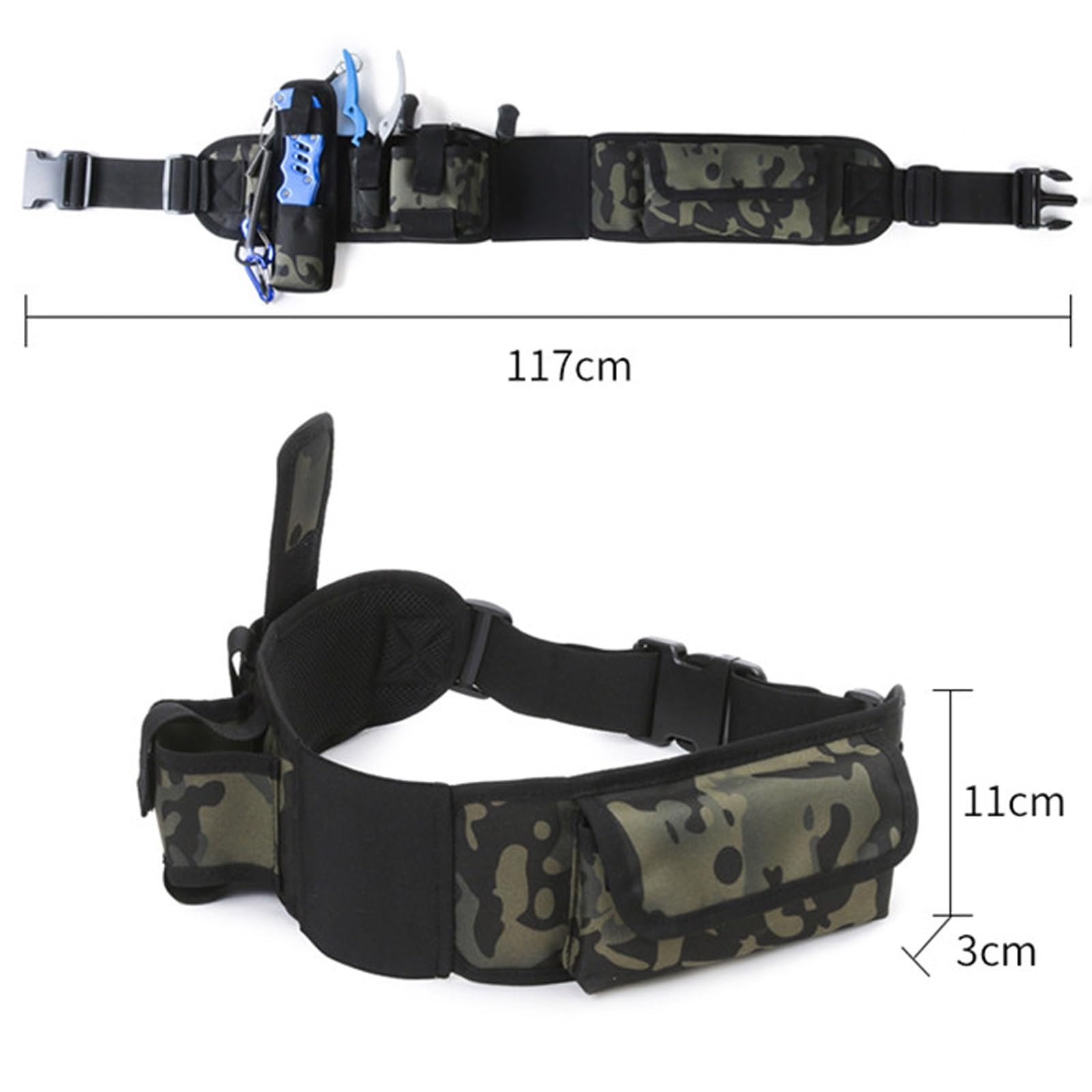 Cintura da Pesca Wading con Cinturino Regolabile in Vita | Borsa Impermeabile per Attrezzatura da Pesca per Kayak, Surf e Lancio, per Airsoft, Escursionismo