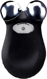 Microcurrent Facial Sculpting Device, Dual Sphere Face & Neck Tightening Tool, Portable Skin Firming & Contouring Device, Available in Pink, White, Black (Black)