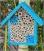 Mason Bee House - Bamboo Tube Bee Hotel for Solitary Bees - Attract More Pollinating Bees to Your Garden by Providing Them with a Bee Home Made from FSC Certified Wood (Medium, Cornflower Blue)